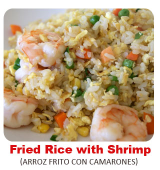 Fried Rice with Shrimp - Arroz Frito con Camarones Miami